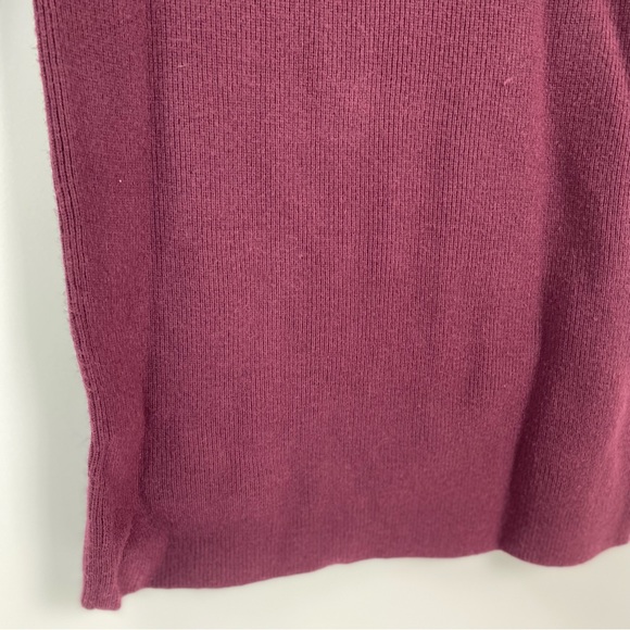 Halogen Burgundy Cutout Shoulder Sweater Dress - Size Small | Mock Neck, L/S - Picture 6 of 7